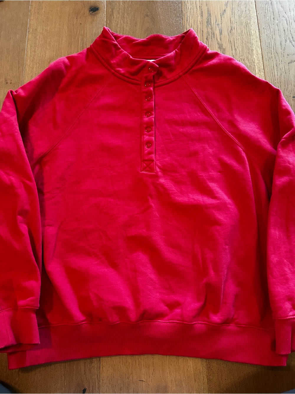Parke x Target red Mockneck Sweatshirt button up large XL